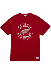 Mitchell and Ness Detroit Red Wings Red LEGENDARY SLUB TEE Short Sleeve Fashion T Shirt