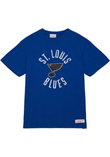 Mitchell and Ness St Louis Blues Blue LEGENDARY SLUB TEE Short Sleeve Fashion T Shirt