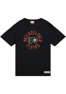 Mitchell and Ness Philadelphia Flyers Black LEGENDARY SLUB TEE Short Sleeve Fashion T Shirt