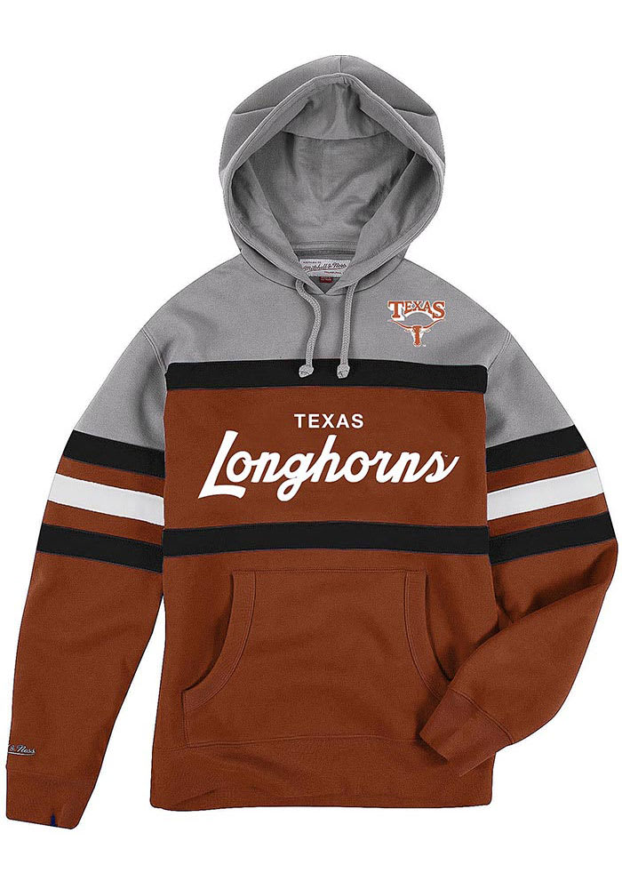 Mitchell and Ness Texas Longhorns Mens Burnt Orange Head Coach Fashion Hood