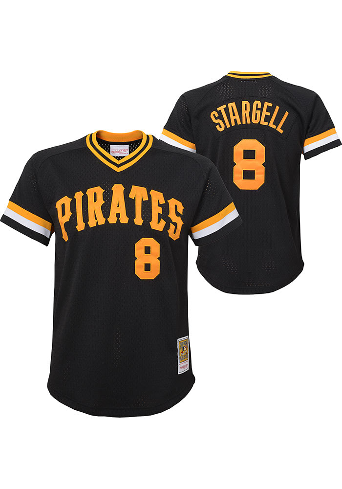 Willie Stargell Mitchell and Ness Pittsburgh Pirates Youth Black MLB Player Jersey