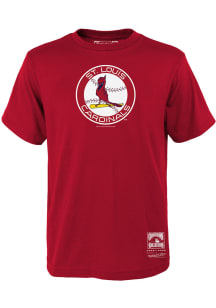 Mitchell and Ness St Louis Cardinals Youth Red Retro Logo Short Sleeve T-Shirt
