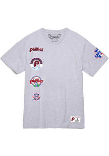 Mitchell and Ness Philadelphia Phillies Grey CITY COLLECTION SS TEE Short Sleeve T Shirt