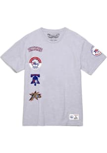 Mitchell and Ness Philadelphia 76ers Grey CITY COLLECTION SS TEE Short Sleeve T Shirt