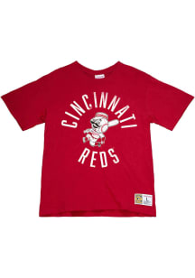 Mitchell and Ness Cincinnati Reds Red LEGENDARY SLUB TEE Short Sleeve Fashion T Shirt