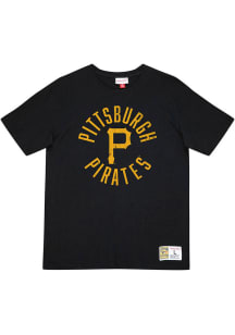 Mitchell and Ness Pittsburgh Pirates Black LEGENDARY SLUB TEE Short Sleeve Fashion T Shirt