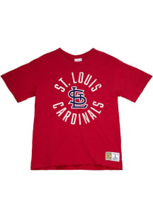 Mitchell and Ness St Louis Cardinals Red LEGENDARY SLUB TEE Short Sleeve Fashion T Shirt