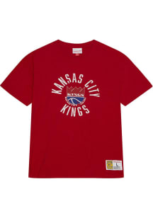 Mitchell and Ness Kansas City Kings Red LEGENDARY SLUB TEE Short Sleeve Fashion T Shirt