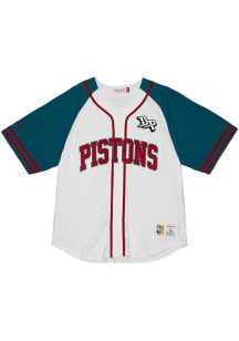 Mitchell and Ness Detroit Pistons Mens White Practice Day Jersey