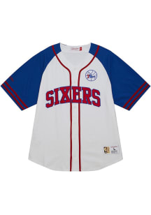Mitchell and Ness Philadelphia 76ers Mens White Practice Day Jersey