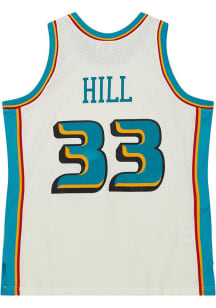 Grant Hill Detroit Pistons Mitchell and Ness Cream HWC Swingman Jersey