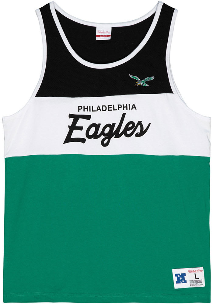 Mitchell and Ness Philadelphia Eagles Short Sleeve COTTON Tank Top - Kelly  Green