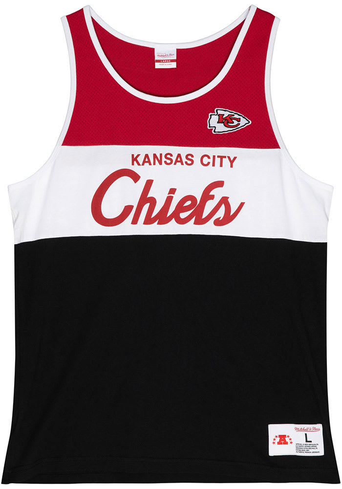 Mitchell and Ness Kansas City Chiefs Mens Black COTTON Short Sleeve Tank Top