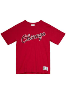 Mitchell and Ness Chicago Bulls Red Legendary Slub Short Sleeve Fashion T Shirt