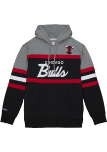 Mitchell and Ness Chicago Bulls Mens Black Head Coach Fashion Hood