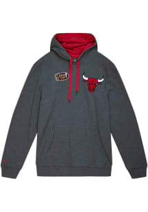 Mitchell and Ness Chicago Bulls Mens Black Classic French Terry Fashion Hood