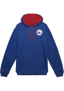 Mitchell and Ness Philadelphia 76ers Mens Blue Classic French Terry Fashion Hood