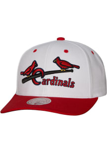 Mitchell and Ness St Louis Cardinals Evergreen Pro Cooperstown Snap Adjustable Hat - White