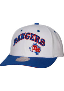 Mitchell and Ness Texas Rangers Evergreen Pro Cooperstown Snap Adjustable Hat - White