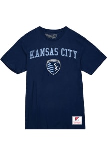 Mitchell and Ness Sporting Kansas City Navy Blue City Pride Short Sleeve T Shirt