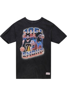Joel Embiid Philadelphia 76ers Black Concert Short Sleeve Fashion Player T Shirt