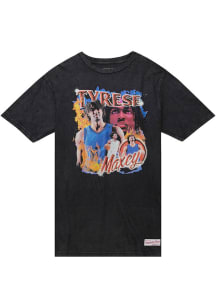 Tyrese Maxey Philadelphia 76ers Black Concert Short Sleeve Fashion Player T Shirt