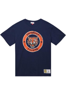 Mitchell and Ness Detroit Tigers Navy Blue Legendary Slub Short Sleeve Fashion T Shirt