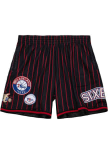 Mitchell and Ness Philadelphia 76ers Mens Black City Collection Shorts
