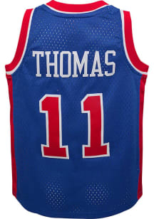 Isiah Thomas  Mitchell and Ness Detroit Pistons Youth NBA Swingman Blue Basketball Jersey