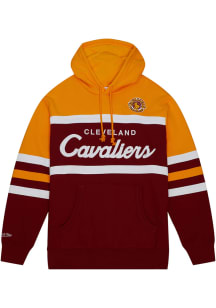 Mitchell and Ness Cleveland Cavaliers Mens Maroon Head Coach Fashion Hood