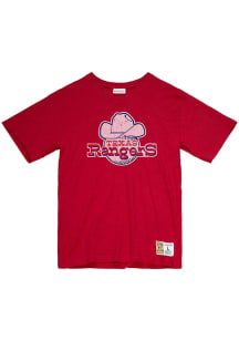 Mitchell and Ness Texas Rangers Red Legendary Slub Short Sleeve Fashion T Shirt