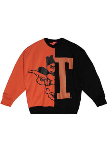Mitchell and Ness Texas Longhorns Womens Burnt Orange Energy Crew Sweatshirt