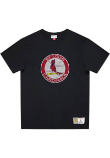 Mitchell and Ness St Louis Cardinals Black Legendary Slub Short Sleeve Fashion T Shirt
