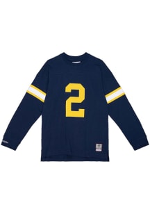 Charles Woodson Michigan Wolverines Navy Blue Name and Number Long Sleeve Player T Shirt