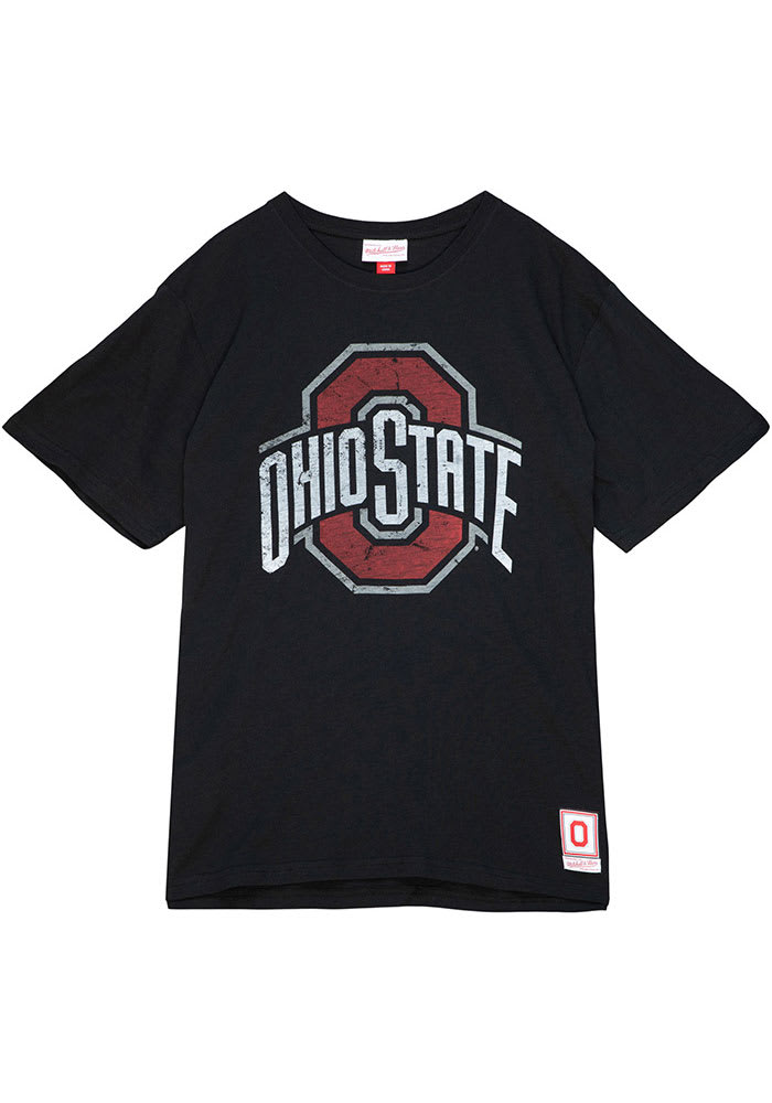 Mitchell and Ness Ohio State Buckeyes Black Legendary Slub Short Sleeve Fashion T Shirt