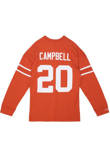 Earl Campbell Texas Longhorns Burnt Orange Name and Number Long Sleeve Player T Shirt