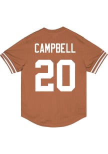 Earl Campbell  Mitchell and Ness Texas Longhorns Burnt Orange Name and Number Mesh Football Jers..