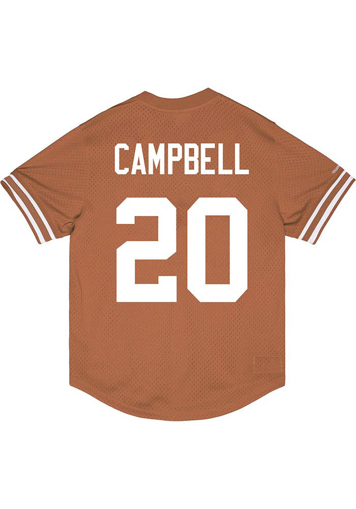 Mitchell and Ness Texas Longhorns Burnt Orange Name and Number Mesh Football Jersey