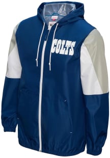 Mitchell and Ness Indianapolis Colts Mens Blue THROW IT BACK Light Weight Jacket