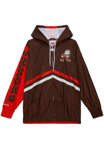 Mitchell and Ness Cleveland Browns Mens Brown Undeniable Light Weight Jacket