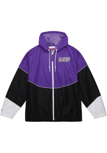 Mitchell and Ness LSU Tigers Mens Purple Colorblock Home Team Light Weight Jacket