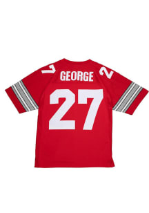 Eddie George  Mitchell and Ness Ohio State Buckeyes Red Player Football Jersey