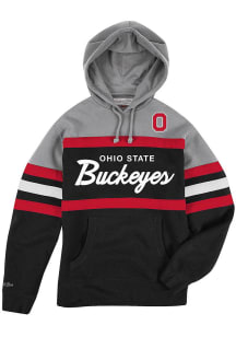 Mitchell and Ness Ohio State Buckeyes Mens Black Head Coach Fashion Hood
