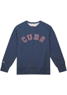 Mitchell and Ness Chicago Cubs Mens Navy Blue Playoff Win 2.0 Long Sleeve Fashion Sweatshirt