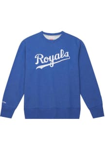 Mitchell and Ness Kansas City Royals Mens Blue Playoff Win 2.0 Long Sleeve Fashion Sweatshirt