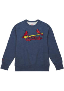 Mitchell and Ness St Louis Cardinals Mens Navy Blue Playoff Win 2.0 Long Sleeve Fashion Sweatshi..
