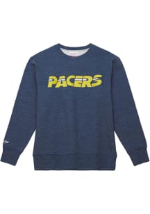 Mitchell and Ness Indiana Pacers Mens Navy Blue Playoff Win 2.0 Long Sleeve Fashion Sweatshirt