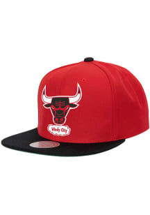 Mitchell and Ness Chicago Bulls Red NBA Team 2 Tone 2.0 Hardwood Classics Mens Snapback Hat