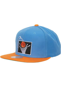 Mitchell and Ness Cleveland Cavaliers Light Blue NBA Team 2 Tone 2.0 Hardwood Classics Mens Snap..