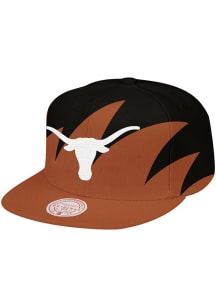 Mitchell and Ness Texas Longhorns Burnt Orange NCAA Sharktooth Mens Snapback Hat
